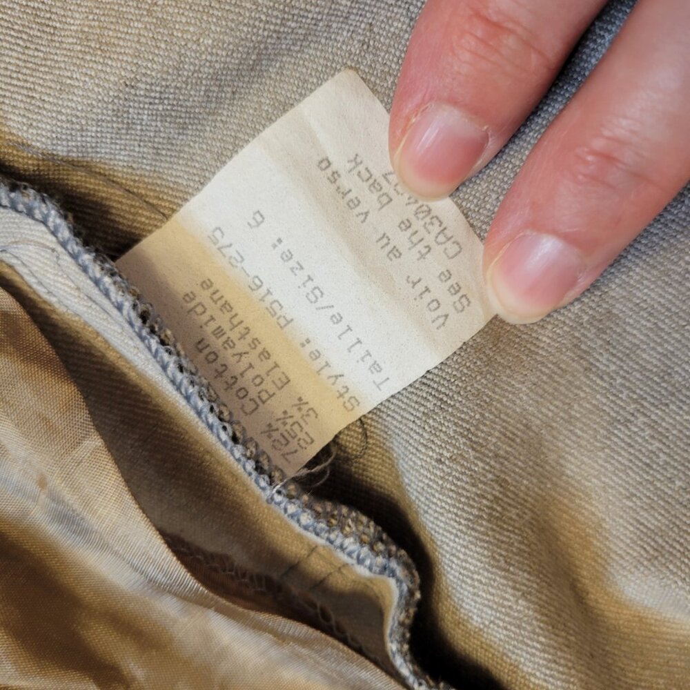 POW Andy The-Anh‎ - Made in Canada Gray Linen Moto Jacket Size 6 - Picture 4 of 7